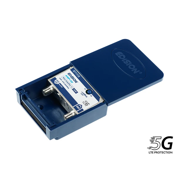 Kit amplificador de mastro EDISION MAK-100 5G 1UHF + fonte de alimentação 24V 3