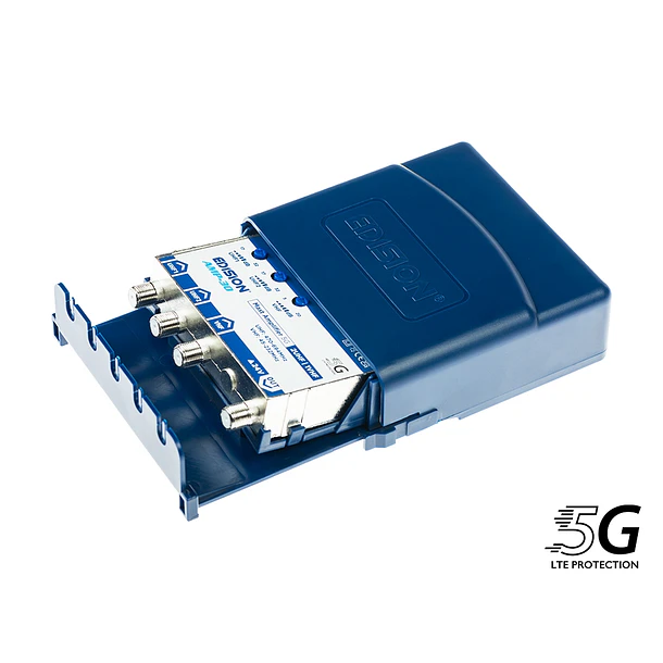 Kit amplificador de mastro EDISION MAK-300 5G 2UHF 1VHF + fonte de alimentação 24V 3