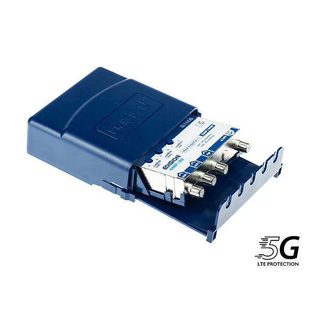 Kit amplificador de mastro EDISION MAK-300 5G 2UHF 1VHF + fonte de alimentação 24V 4