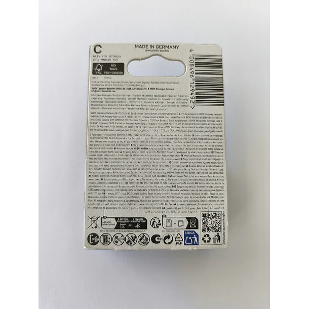 Blister de 2 Pilhas Alcalinas  Varta Energy C LR14  4
