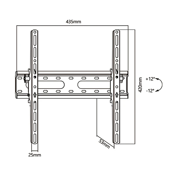 Suporte Lcd JollyLine JL42807 23-55 Tilt 45kg Vesa 400/400 2