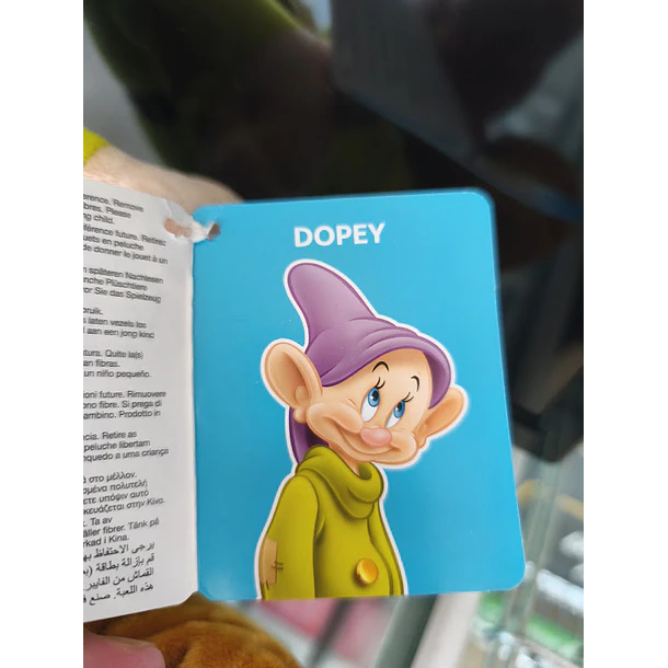 Peluche Branca de Neve e os 7 Anões Dunga (Dopey) 35/25cm 5
