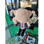 Peluche Mr Bean com o perú na cabeça 30cm 2