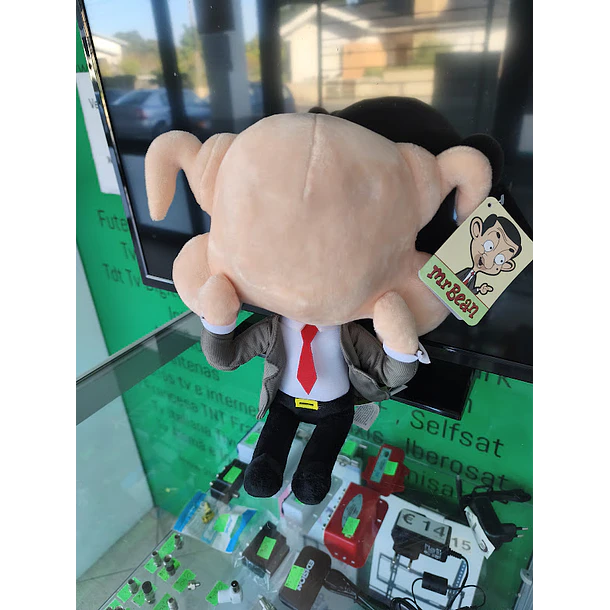Peluche Mr Bean com o perú na cabeça 30cm 2