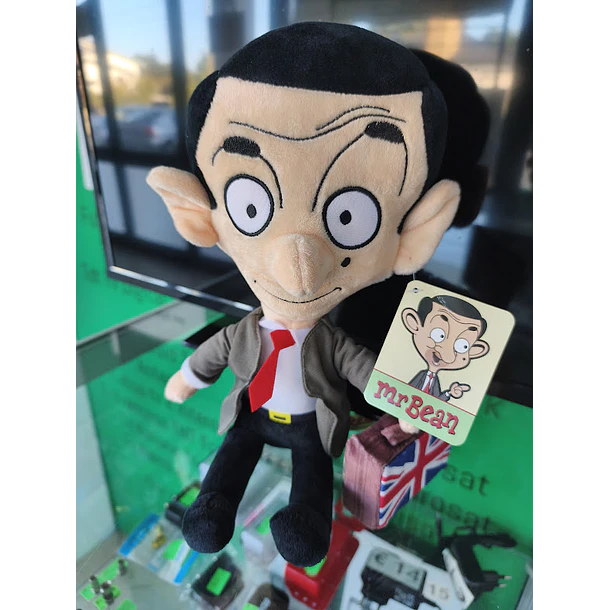 Peluche Mr Bean com mala de viagem 33cm 2