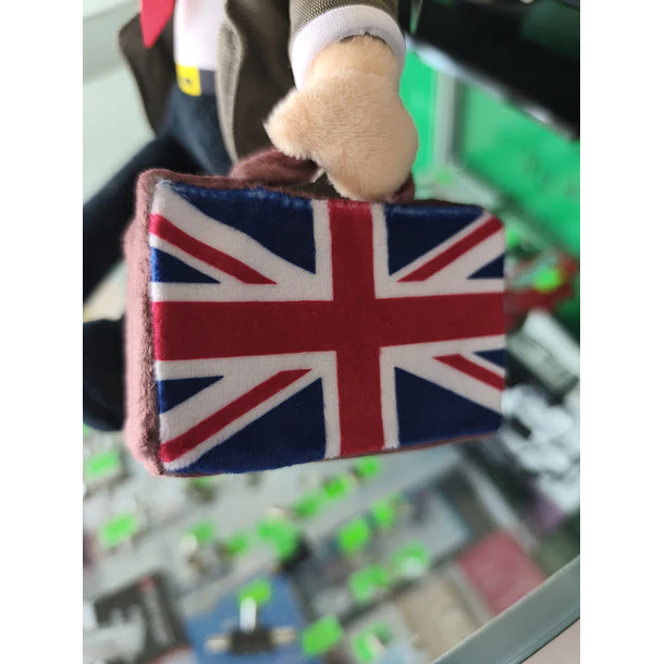 Peluche Mr Bean com mala de viagem 33cm 9