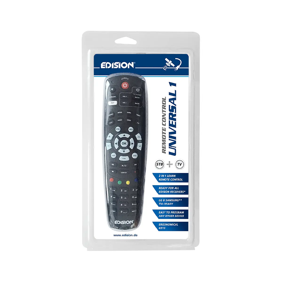 CONTROLO REMOTO EDISION UNIVERSAL 1 BLISTER | SatLine 24