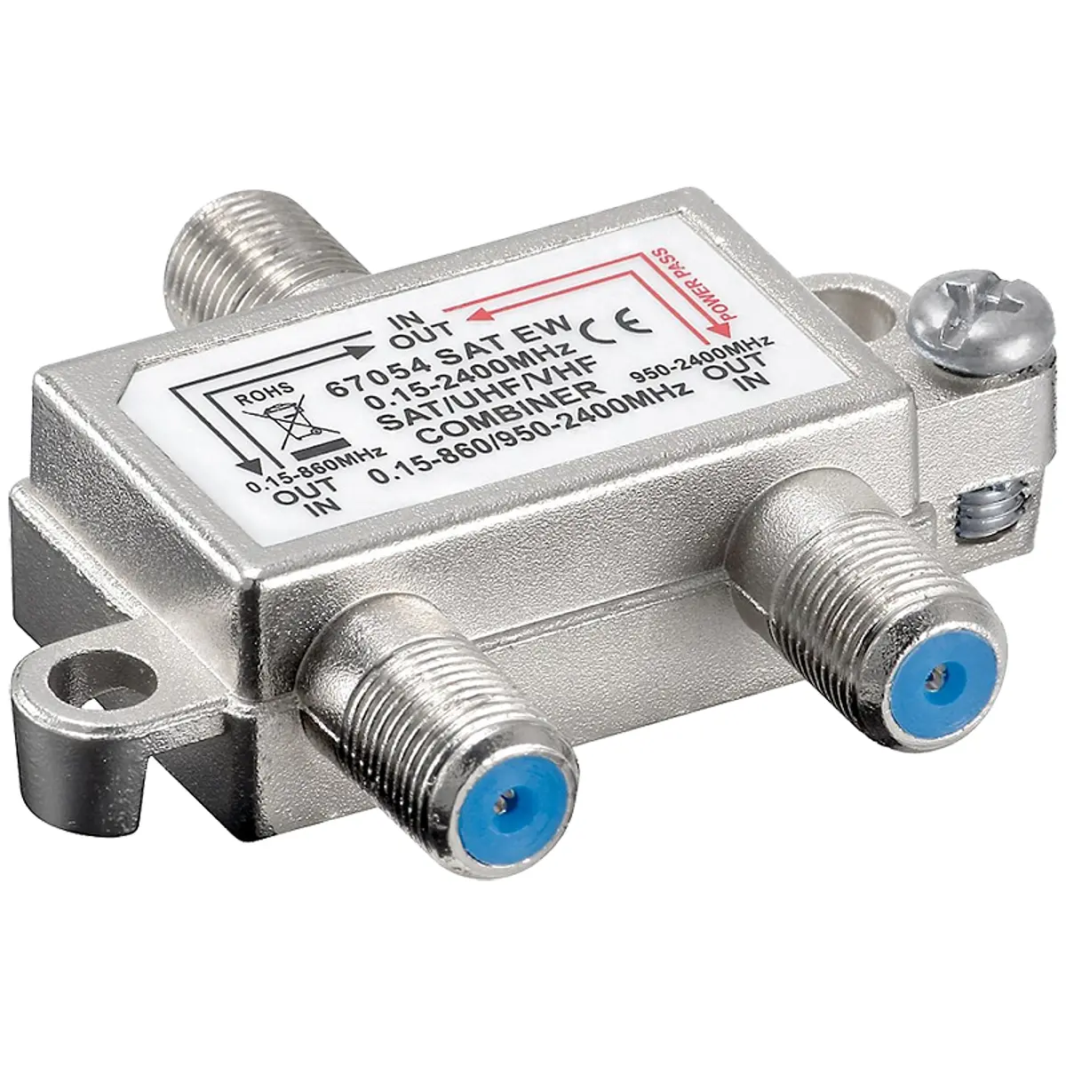 UKW DVB-C DVB-T2 Verteiler 1:2 Einschleusweiche (Diplexer) Für SAT