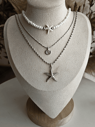 Chocker Mostacillas de mar silver 