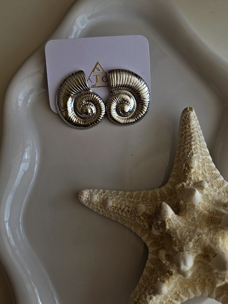 Aros caracoles silver 1