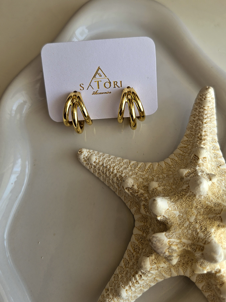 Triple argollas talla s 1