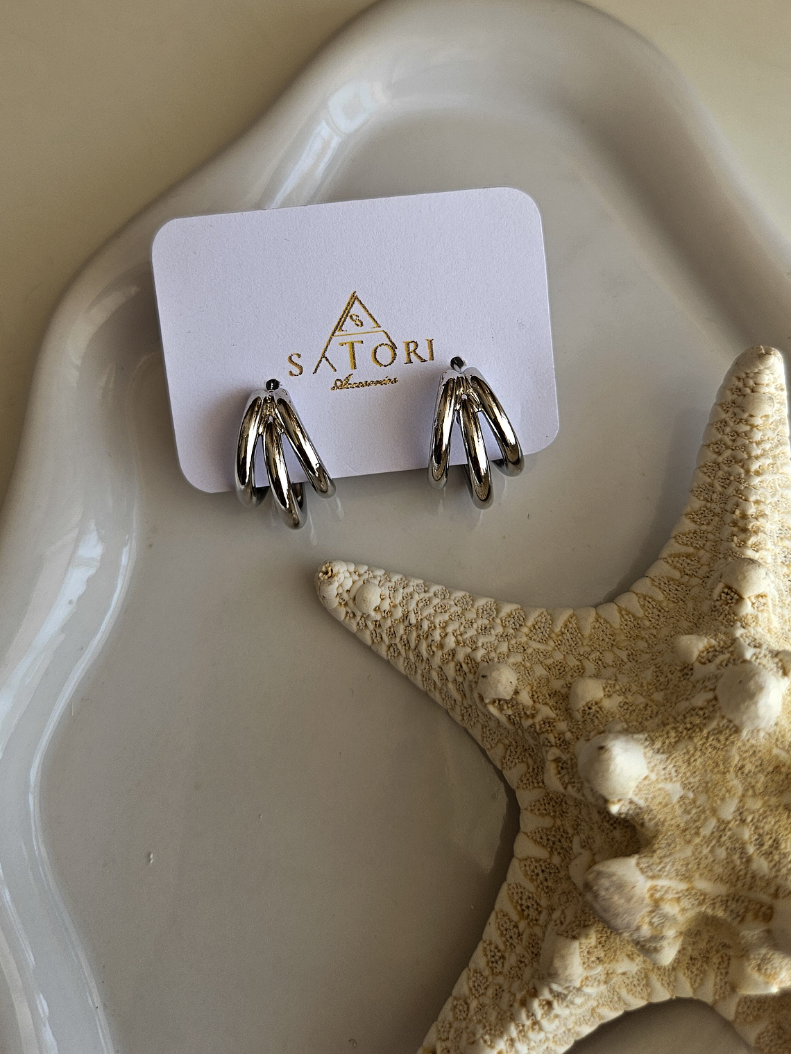 triple argollas Silver talla s 1