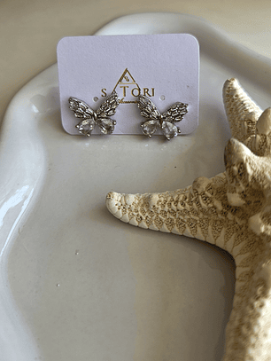 Aros mariposa Silver