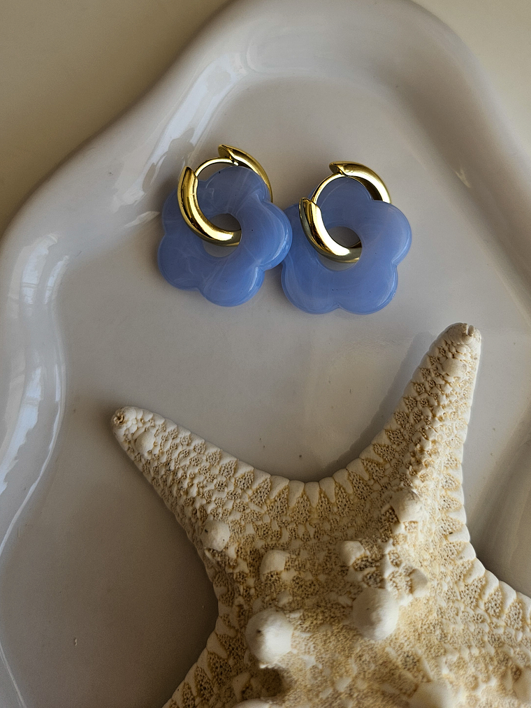 Argolla floral celeste 1