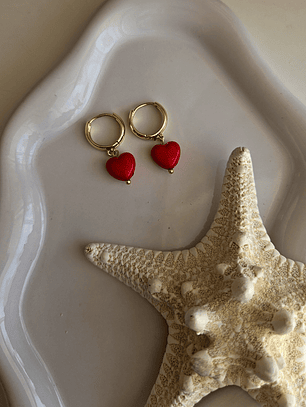 Argolla corazón rojo 