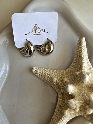 Argollas de caracoles Silver
