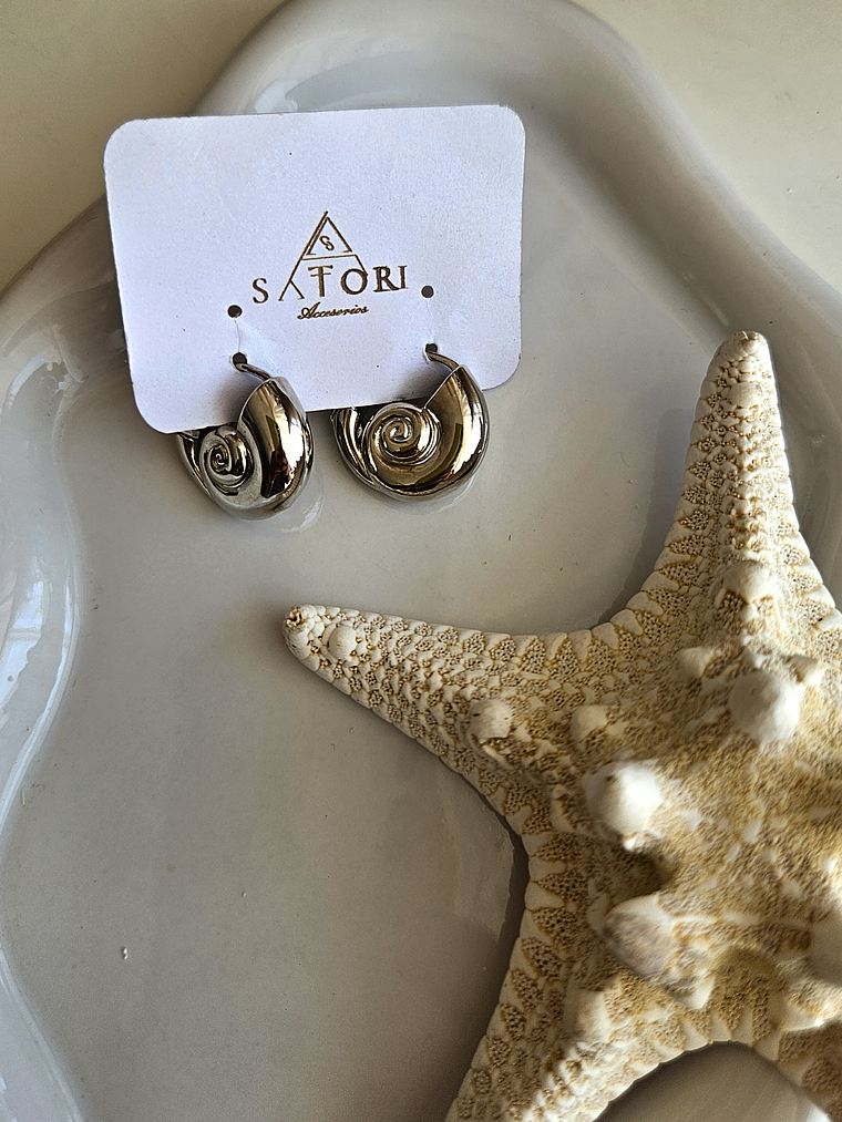 Argollas de caracoles Silver 1