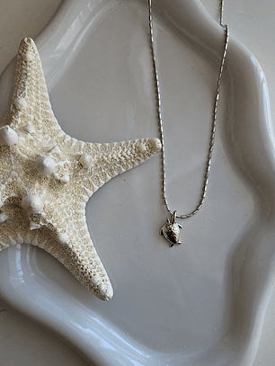 Collar mini tortuga marina silver