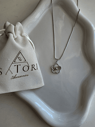 Collar bañado en plata 