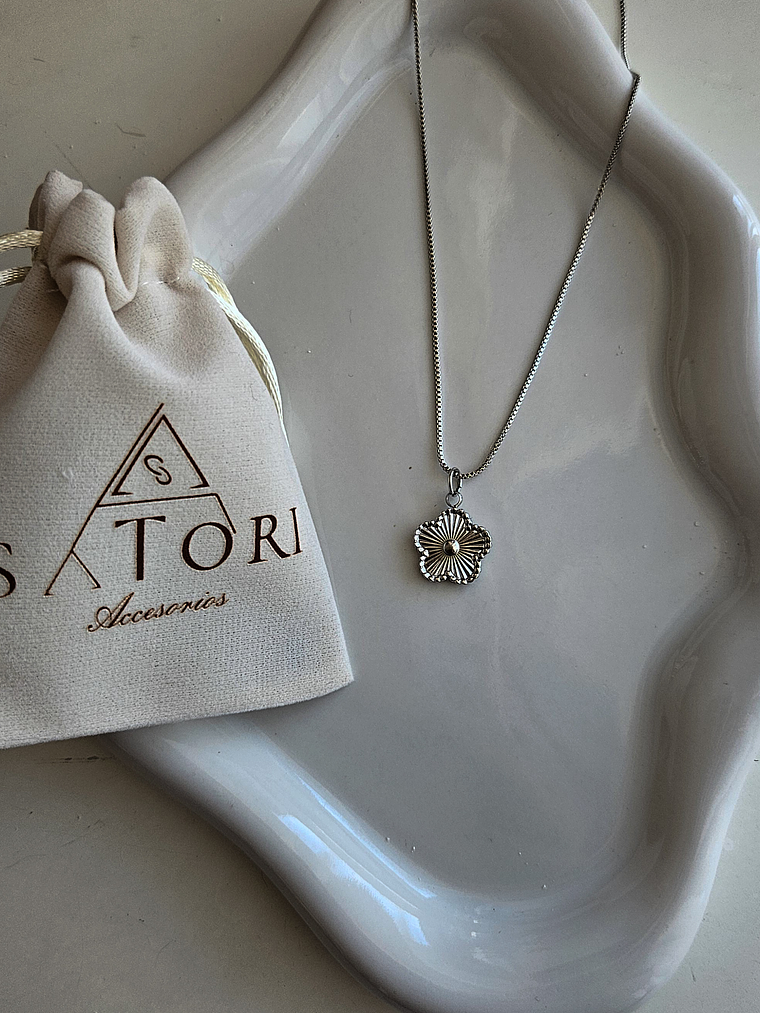 Collar bañado en plata  1