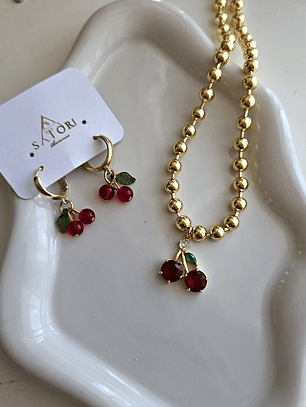 Collar cereza Gold
