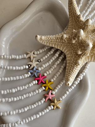 Collar chocker  estrella amarilla