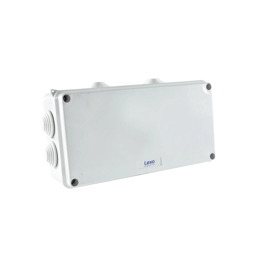 Caja Estanca Ip65 De Termoplástico Con 2 Conos, Tamaño 200X100X70Mm Lexo 1