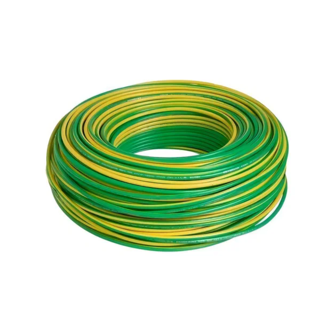 Cable Silicona 6 mm verde/amarillo 180° R-100mt 1