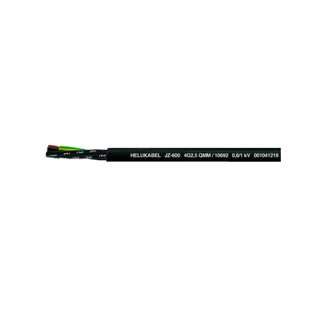 Cable Control JZ-600 12G 2.5mm Negro 0.6/1kV 80°C 1