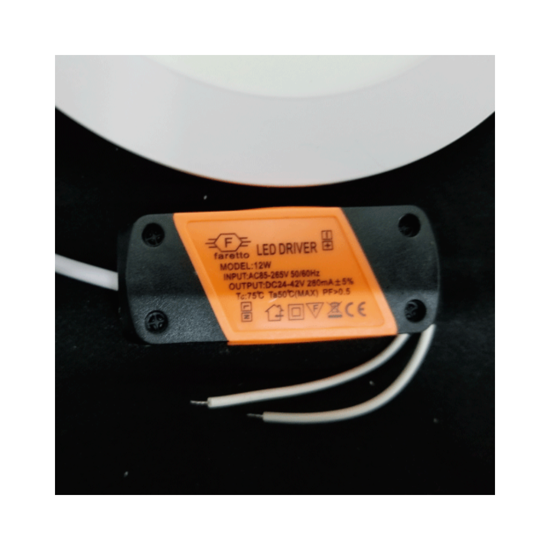 PlafónEmbutido Redondo 12W Luz Fría Faretto 2