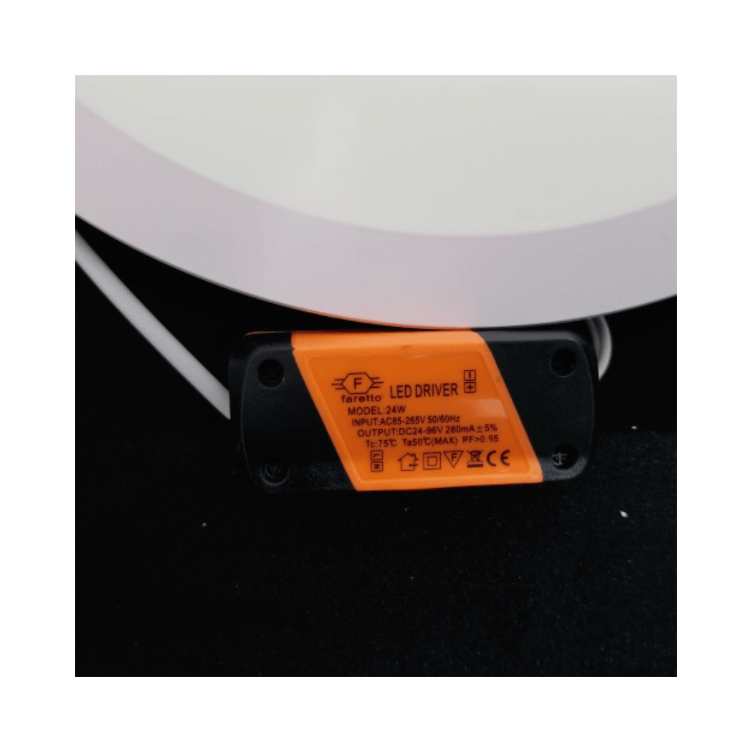 Plafón Embutido Redondo 24W Luz Fría Faretto 2