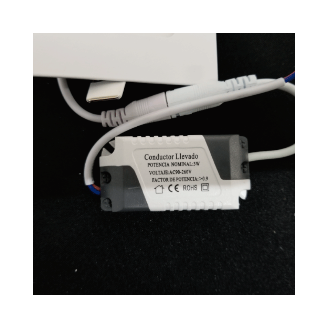 Plafón Embutido Cuadrado 3W Luz Fría Lumex  3