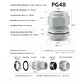  Prensa estopas plásticas - Diámetro de cable PG48 34 – 44 mm - Miniatura 2