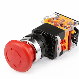 Pulsador Emergencia 22Mm Con Retención 2Nc