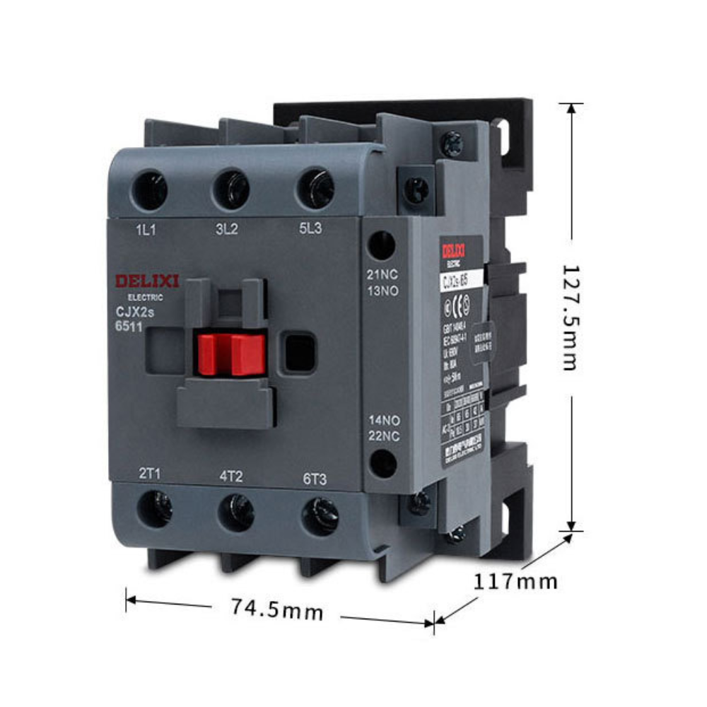 Contactor de potencia electromagnético trifásico  AC (CJX2-6511) 2