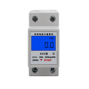 Medidor digital de energía monofásico riel din DDS804