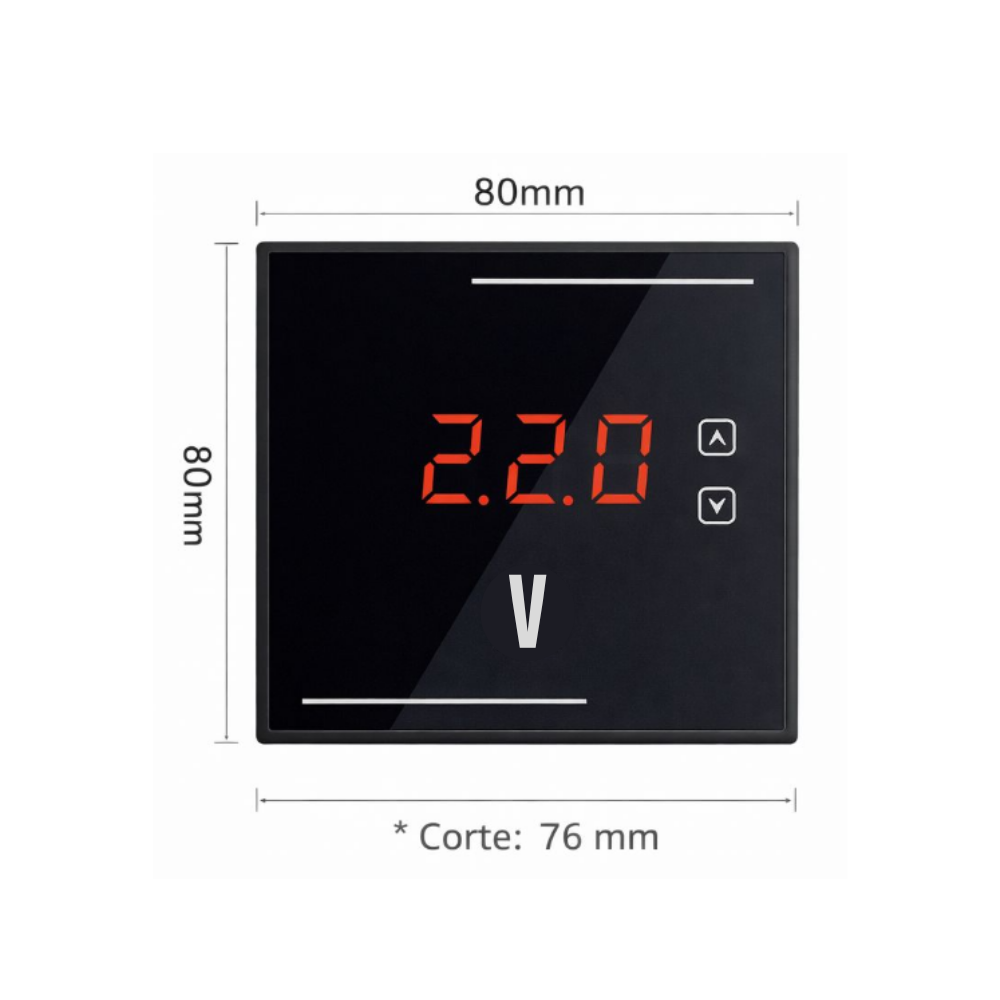 Voltímetro digital AC panel 80x80 mm  2