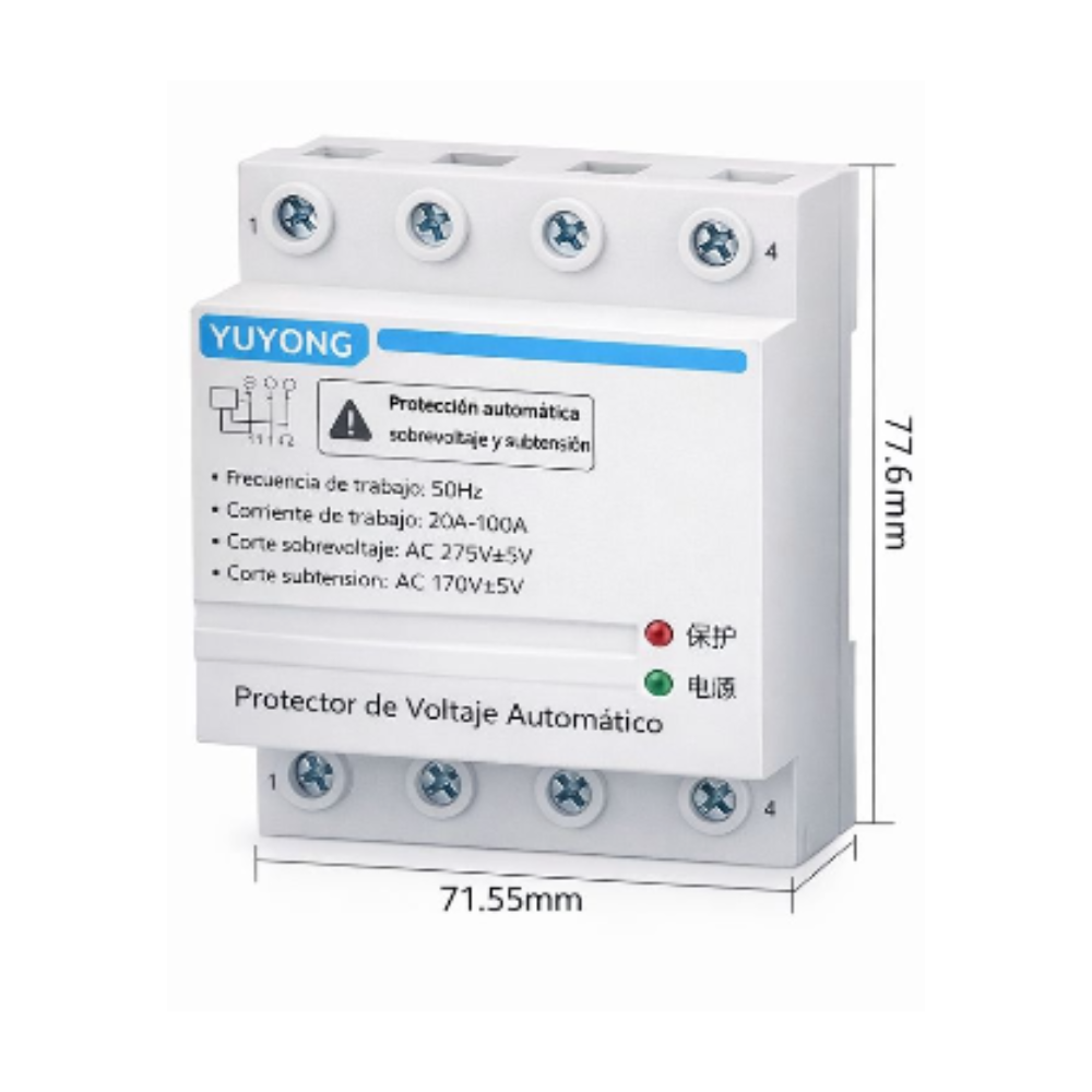Protector de sobre y bajo voltaje 4 POLOS 32 A 2