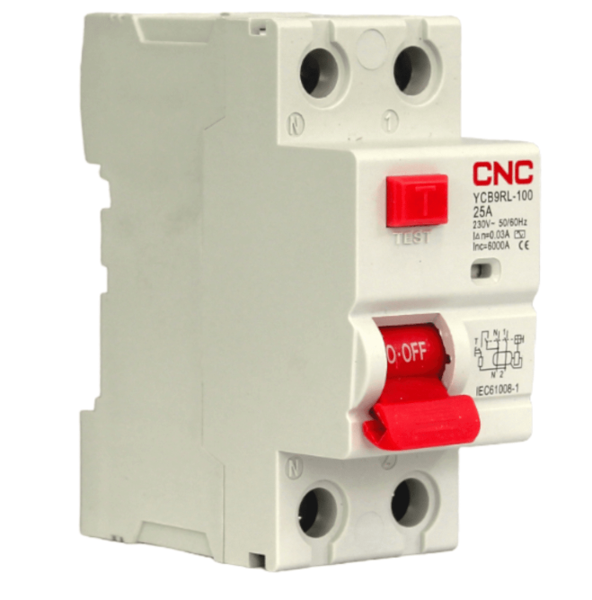Interruptor diferencial 2P 25A 30mA 6KA CN 1