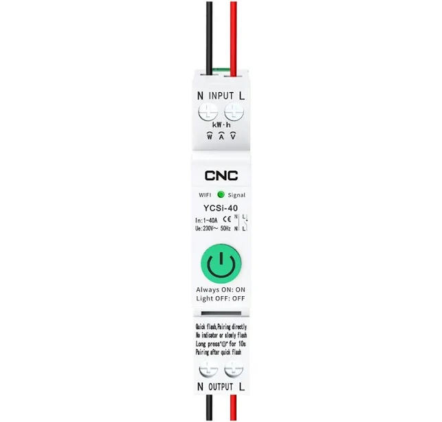  Interruptor wifi pro 40A 240vac App Tuya Smart 1