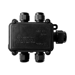  Caja de conexion 1x4 IP68 negra