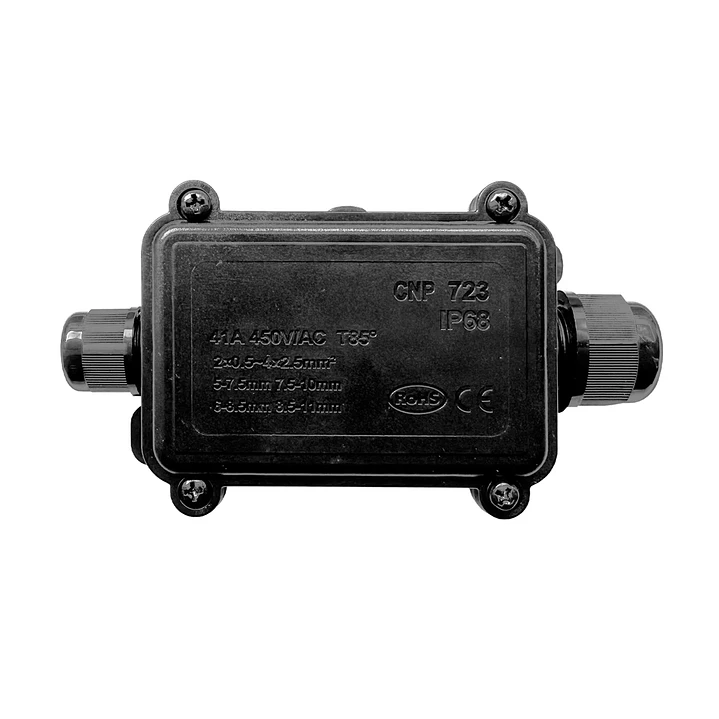 Caja de conexion 1x1 IP68 negra 1