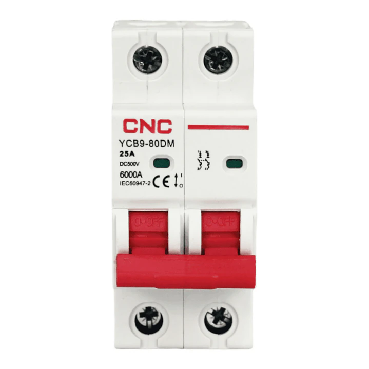 Interruptor termomagnetico DC 2P 25A 6KA CNC 1