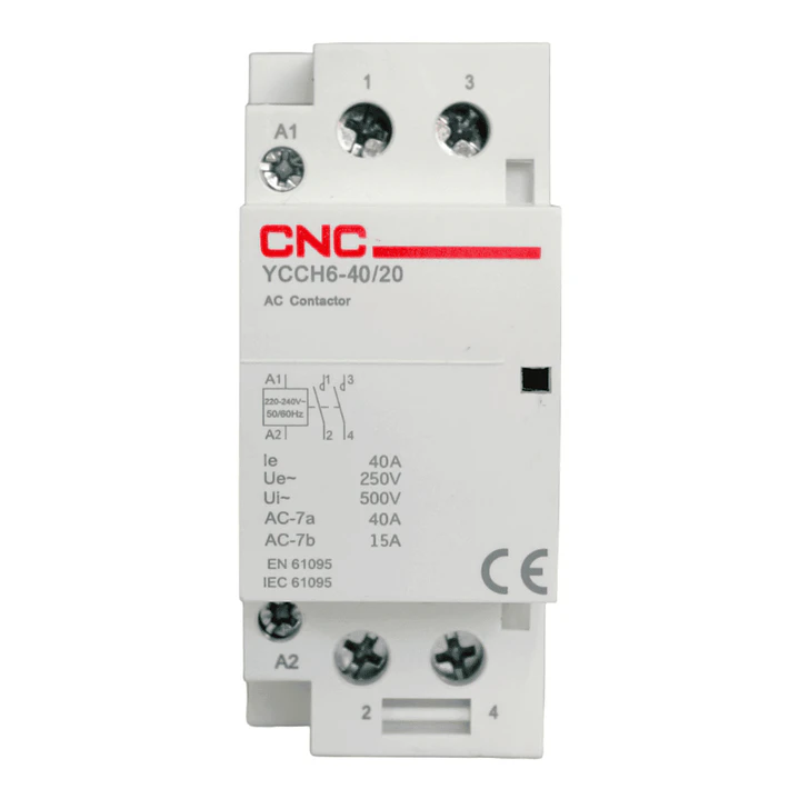  Contactor modular 2P YCCH6 40A bobina 220vac 2NO 1