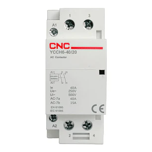  Contactor modular 2P YCCH6 40A bobina 220vac 2NO
