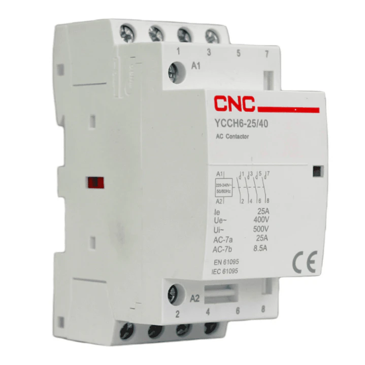 Contactor modular 2P YCCH6 25A bobina 220vac 4NO 2