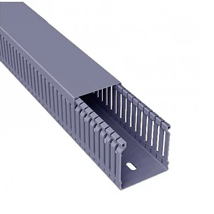 Canaleta Ranurada 25x25mm 2mts Gris