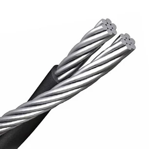 Cable Aluminio Preensamblado 2x25mm2 (1 Cond. Desnudo + 1 Cond. Aislado)