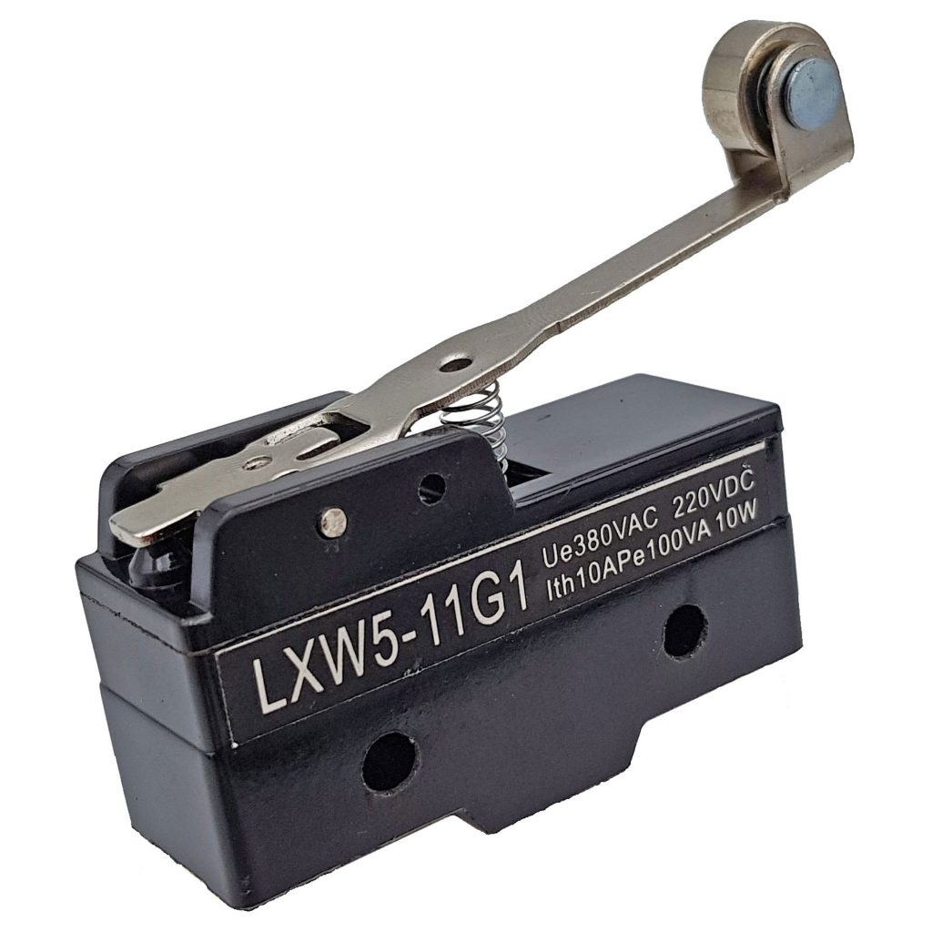 Micro Switch Final de Carrera LXW5-11G1  Palanca Horizontal Larga con Roldana Metálica 1