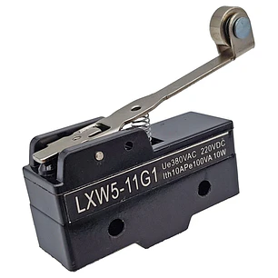 Micro Switch Final de Carrera LXW5-11G1  Palanca Horizontal Larga con Roldana Metálica